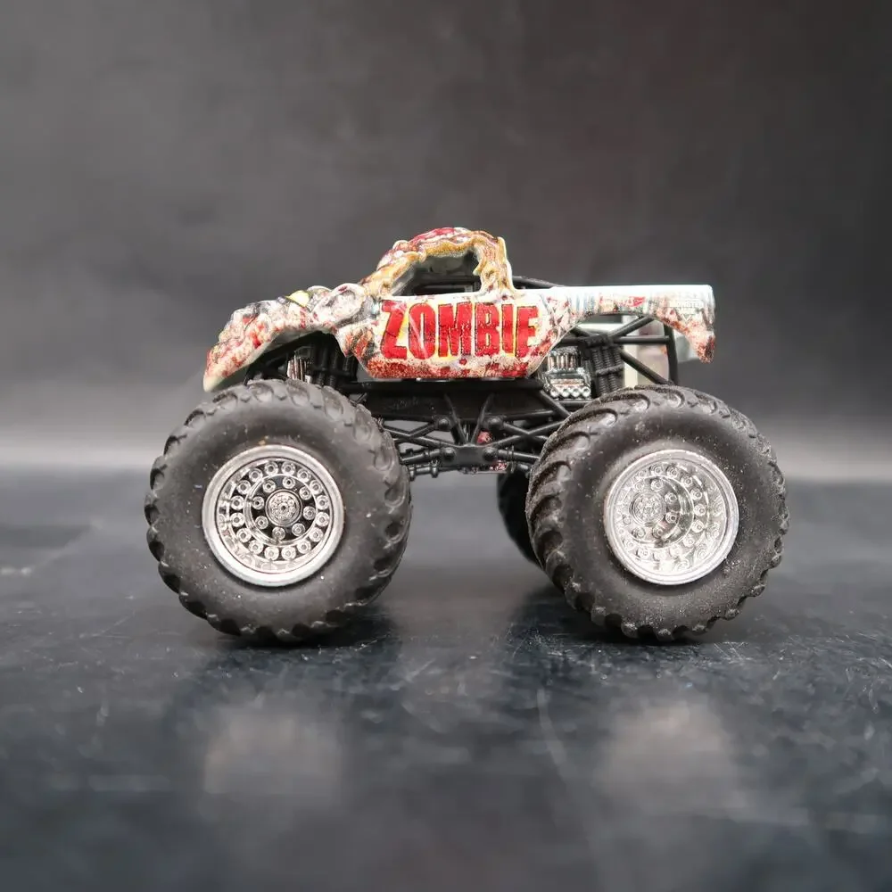 Hot Wheels Monster Jam Zombie Diecast Car Toy Vehicle Silver Rims 1:64 Scale